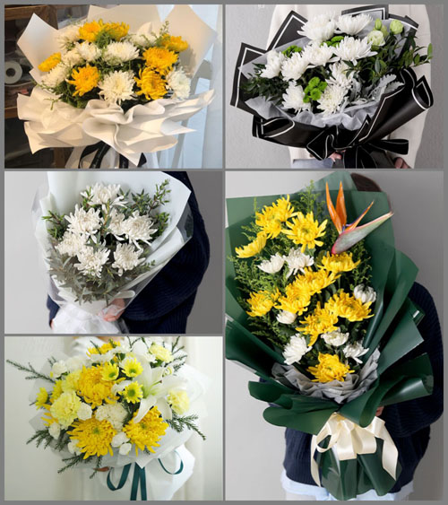 广东江门市台山市冲蒌镇稔坪村白事花束代送